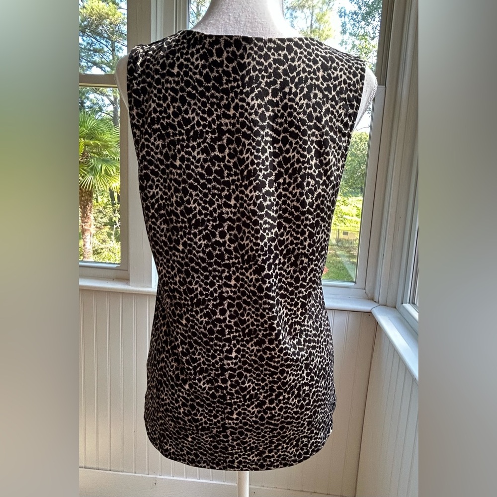 Vintage 90’s CHAUS V-Neck Leopard Print Sleeveless Blouse Top Gently Worn EUC!!! - Picture 6 of 11
